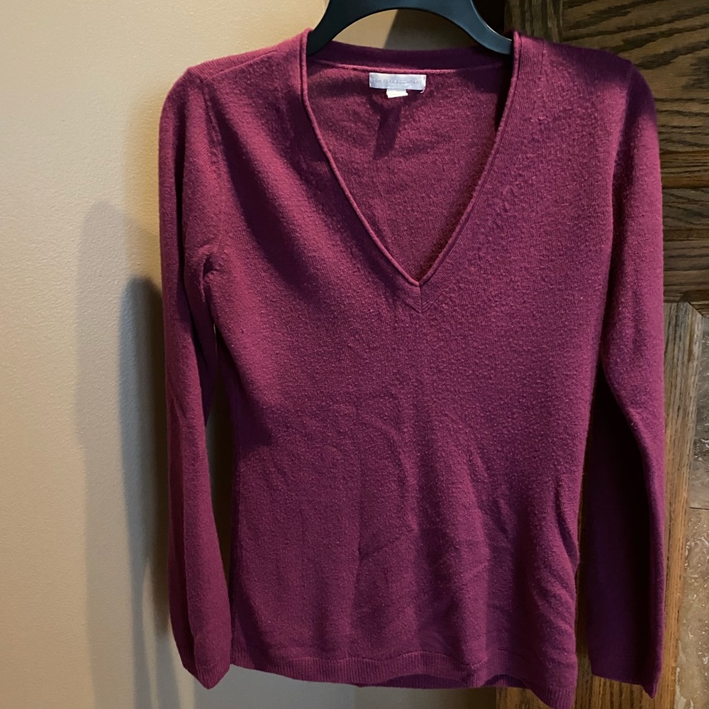 Purple V neck sweater